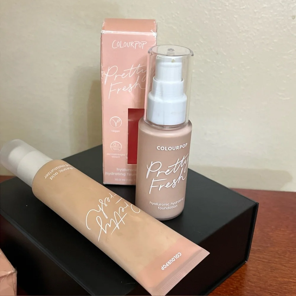 Colour Pop tinted moisturizer and hydrating foundation make up lot